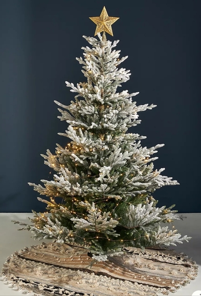 Anthropologie All Roads Textured Tree Skirt - neutral - Picture 2 of 8